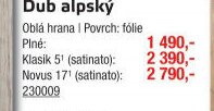 Dub alpský Plné