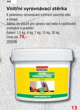 Vnitřní vyrovnávací stěrka