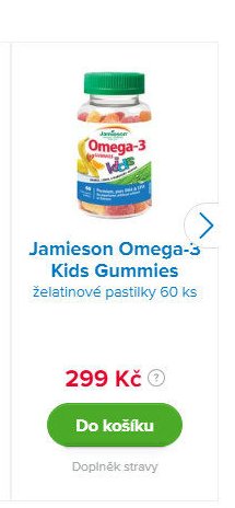 Jamieson Omega-3 Kids Gummies želatinové pastilky 60 ks
