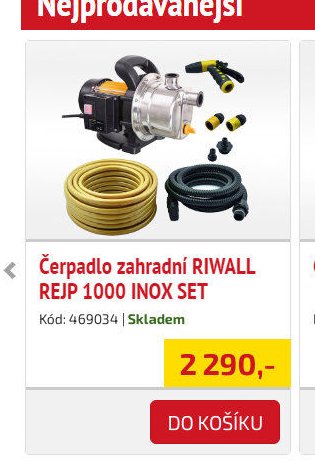 Čerpadlo zahradní RIWALL REJP 1000 INOX SET