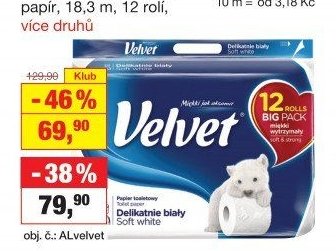Velvet toaletní papír