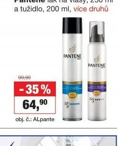 Pantene lak na vlasy, 250 ml a tužidlo, 200 ml