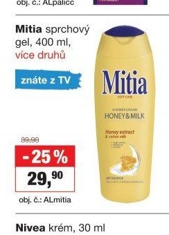 Mitia sprchový gel, 400 ml