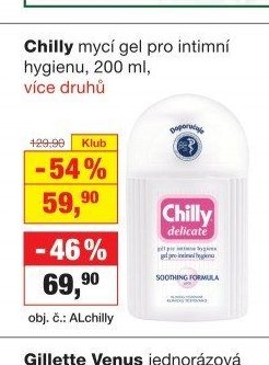 Chilly mycí gel pro intimní hygienu, 200 ml