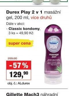 Durex Play 2 v 1 masážní gel, 200 ml