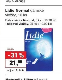 Lidie Normal dámské vložky, 16 ks