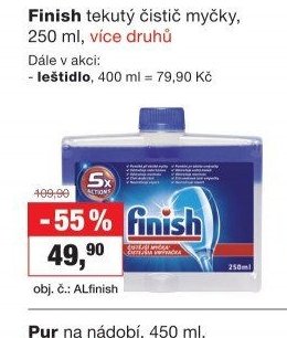 Finish tekutý čistič myčky, 250 ml