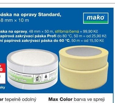 Textilní páska na opravy Standard, 48 mm x 10 m