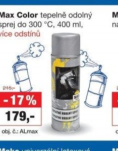 Max Color tepelně odolný sprej do 300 °C, 400 ml