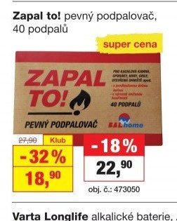 Zapal to! pevný podpalovač, 40 podpalů
