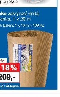 Mako zakrývací vlnitá lepenka, 1 x 20 m