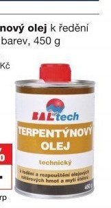 Terpentýnový olej k ředění olejových barev, 450 g