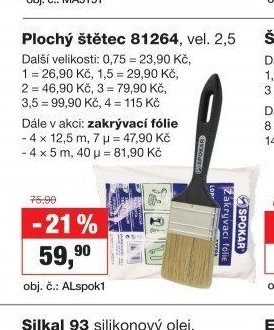Plochý štětec 81264, vel. 2,5
