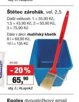 Štětec zárohák, vel. 2,5