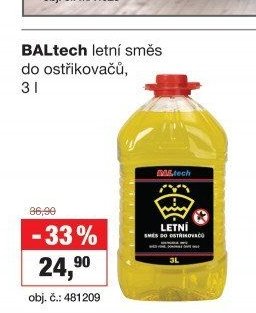 BALtech letní směs do ostřikovačů, 3 l