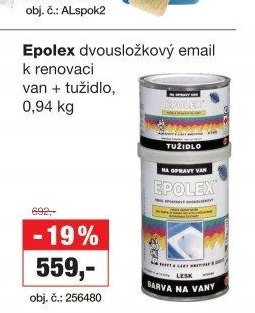 Epolex dvousložkový email k renovaci van + tužidlo, 0,94 kg