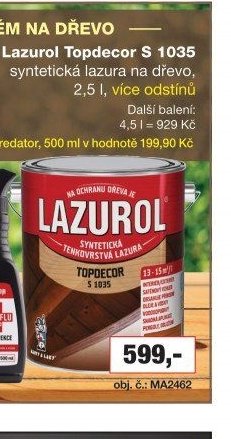 Lazurol Topdecor S 1035, 2,5 l