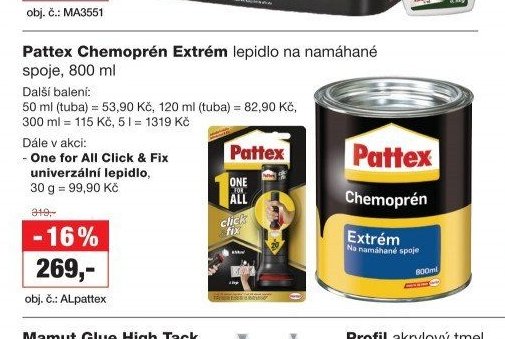 Pattex Chemoprén Extrém lepidlo, 800 ml
