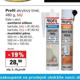 Profil akrylový tmel, 480 g