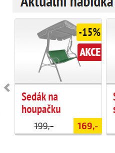 Sedák na houpačku