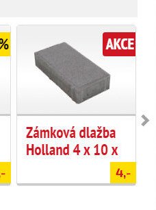 Zámková dlažba Holland 4 x 10 x
