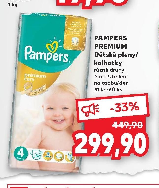 PAMPERS PREMIUM Dětské pleny/kalhotky
