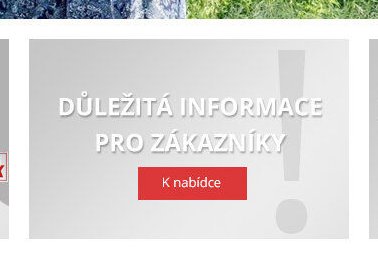 Důležité informace pro zákazníky