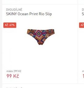 SKINY Ocean Print Rio Slip