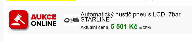 Automatický hustič pneu s LCD, 7bar - STARLINE