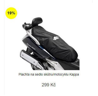 Plachta na sedlo skútru/motocyklu Kappa
