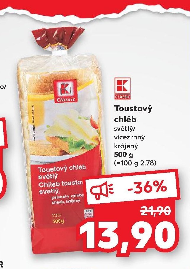 Toustový chléb světlý