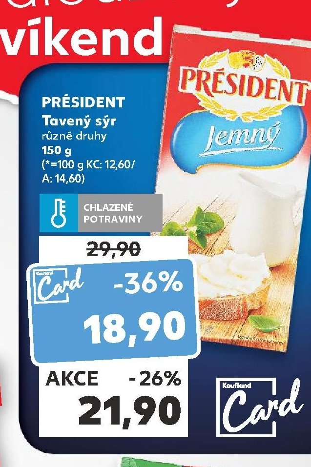 PRÉSIDENT Tavený sýr