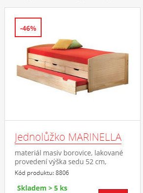 Jednolůžko MARINELLA