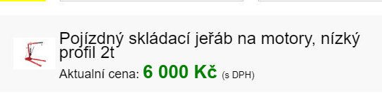 Pojízdný skládací jeřáb na motory, nízký profil 2t