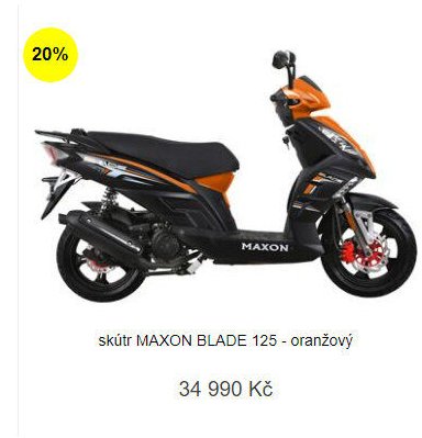 skútr MAXON BLADE 125 - oranžový