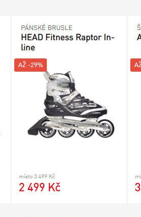 PÁNSKÉ BRUSLE HEAD Fitness Raptor In-line