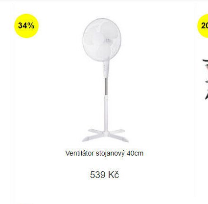 Ventilátor stojanový 40cm