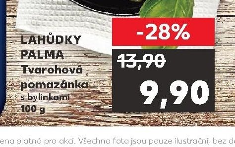 LAHŮDKY PALMA Tvarohová pomazánka s bylinkami