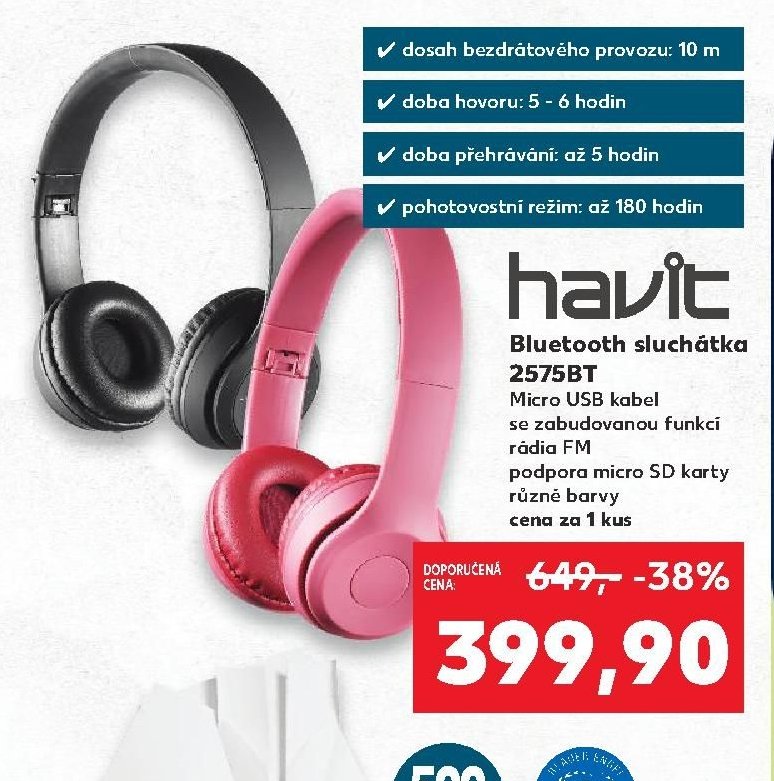 Havit Bluetooth sluchátka 2575BT