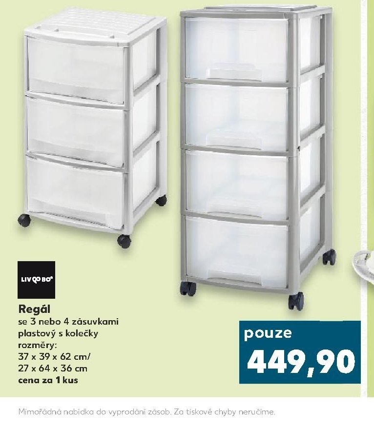 Regál se 3 nebo 4 zásuvkami