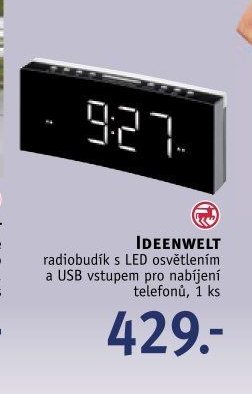 IDEENWELT radiobudík s LED osvětlením
