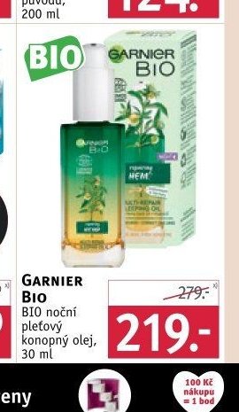 GARNIER BIO pleťový konopný olej