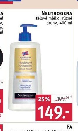NEUTROGENA tělové mléko, různé druhy, 400 ml