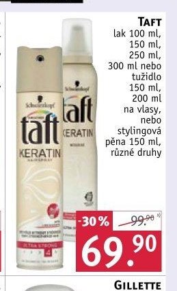 TAFT lak nebo stylingová pěna na vlasy