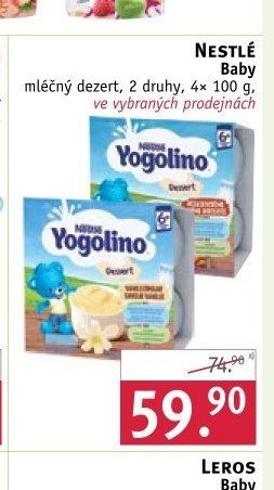 NESTLÉ Baby mléčný dezert, 2 druhy, 4x 100 g