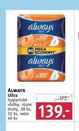 Always Ultra hygienické vložky