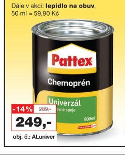 Chemoprén Univerzál na pevné spoje, 800 ml