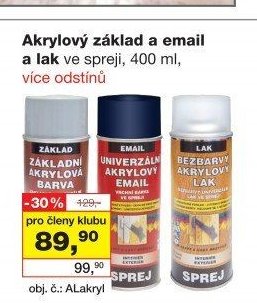 Akrylový základ a email a lak ve spreji, 400 ml