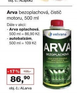 Arva bezoplachová, čistič motoru, 500 ml