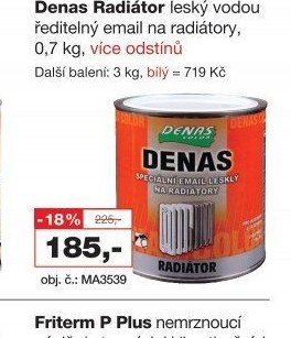 Denas Radiátor lesklý vodou ředitelný email
